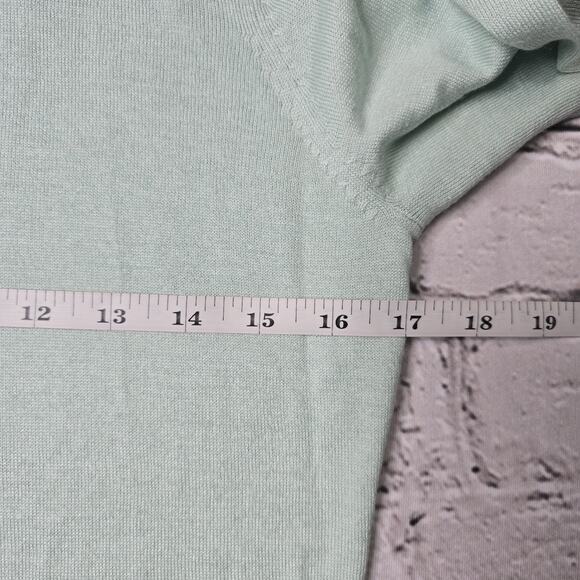 Tommy Bahama Silk Cashmere Mint Green Small Button Cardigan Sweater Size Medium - Picture 8 of 9